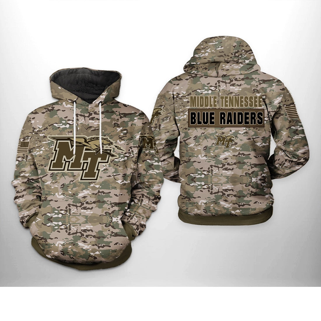 Middle Tennessee Blue Raiders Camo Hoodie - Raider Nation